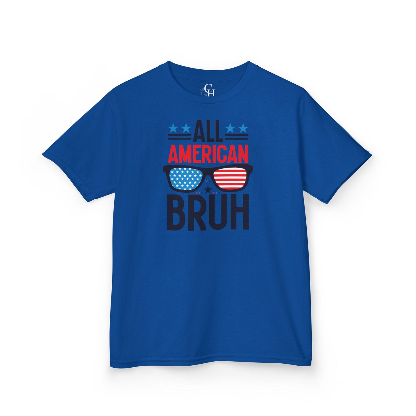 All American Bruh Kids T-Shirt — Patriotic 4th of July Tee
