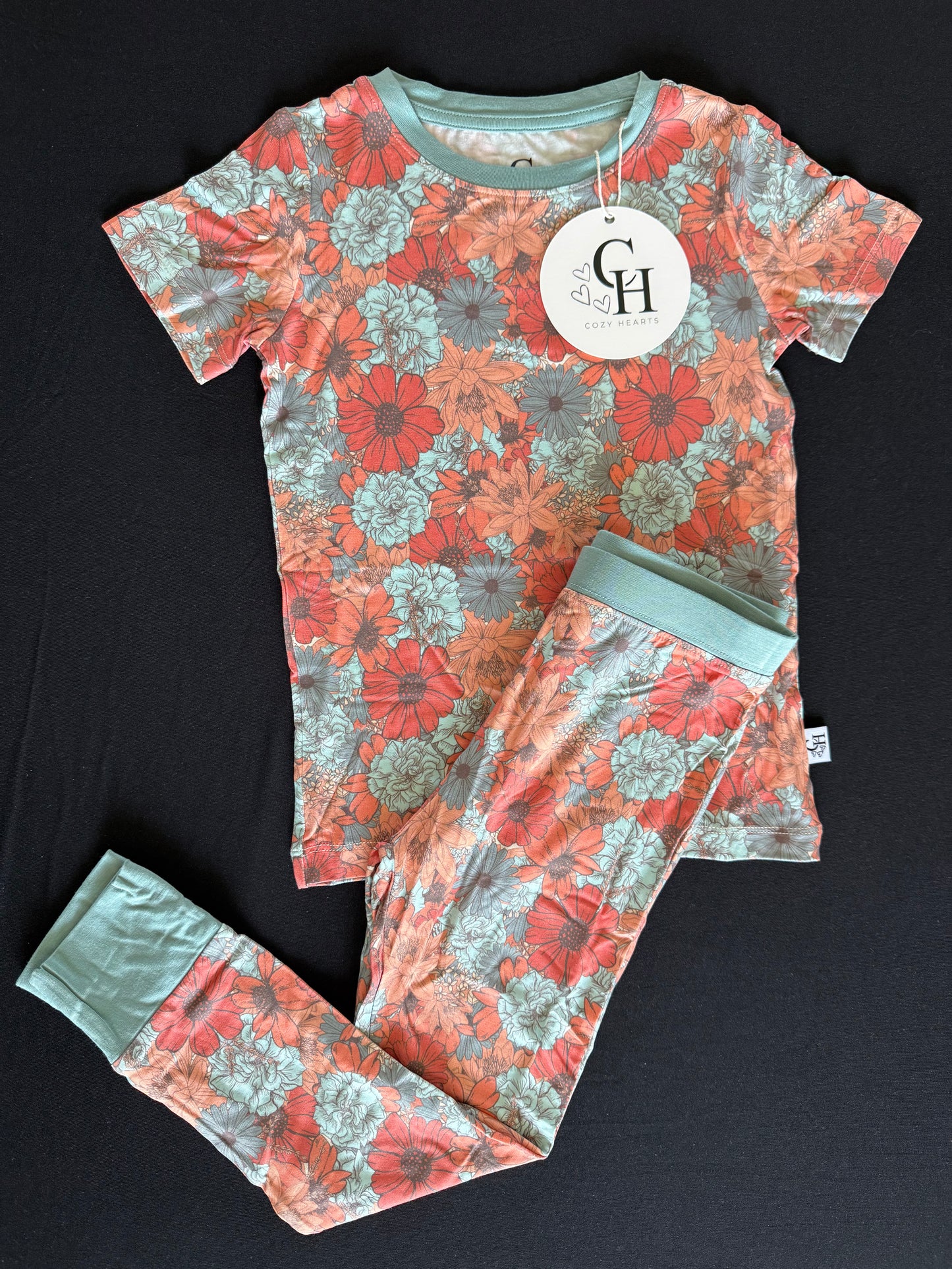 Coral Floral 2PC Set