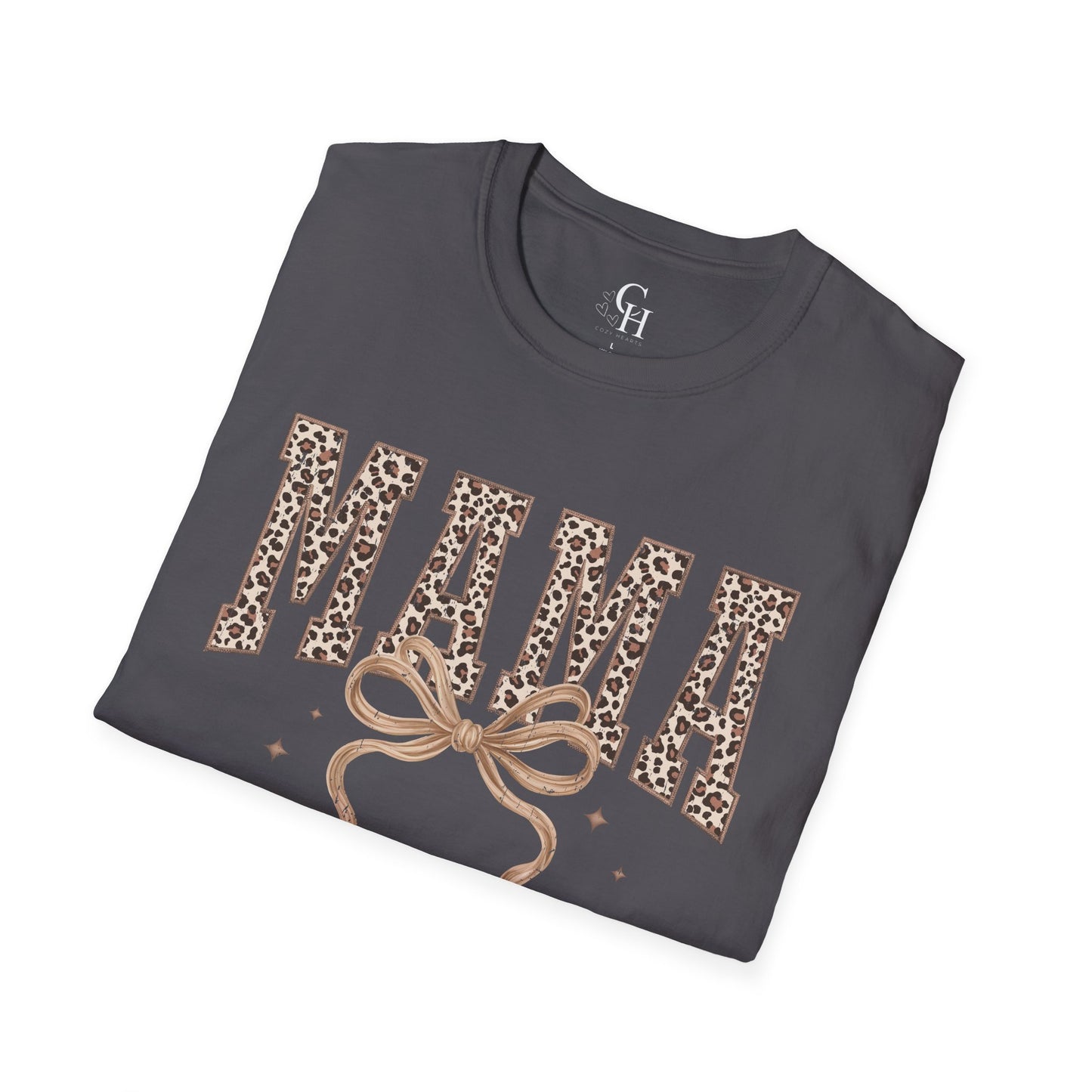 Mama Leopard Print T-Shirt — Graphic 'MAMA' Tee for Moms, Mother's Day Gift