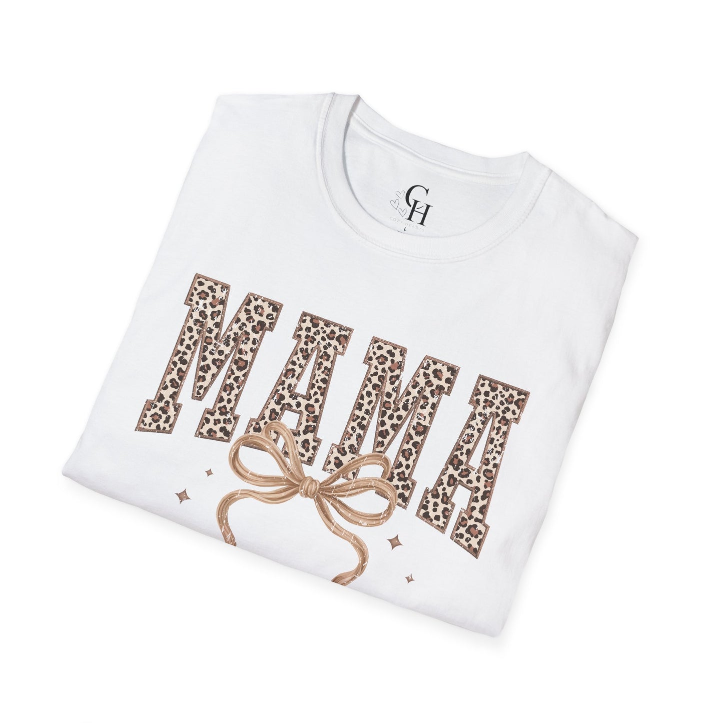 Mama Leopard Print T-Shirt — Graphic 'MAMA' Tee for Moms, Mother's Day Gift