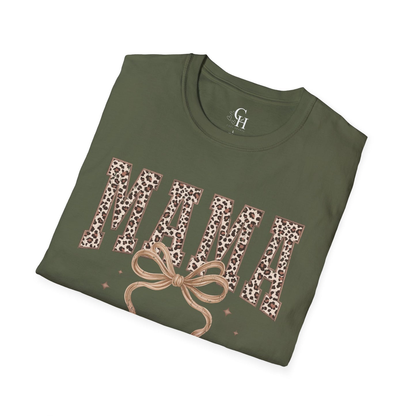 Mama Leopard Print T-Shirt — Graphic 'MAMA' Tee for Moms, Mother's Day Gift