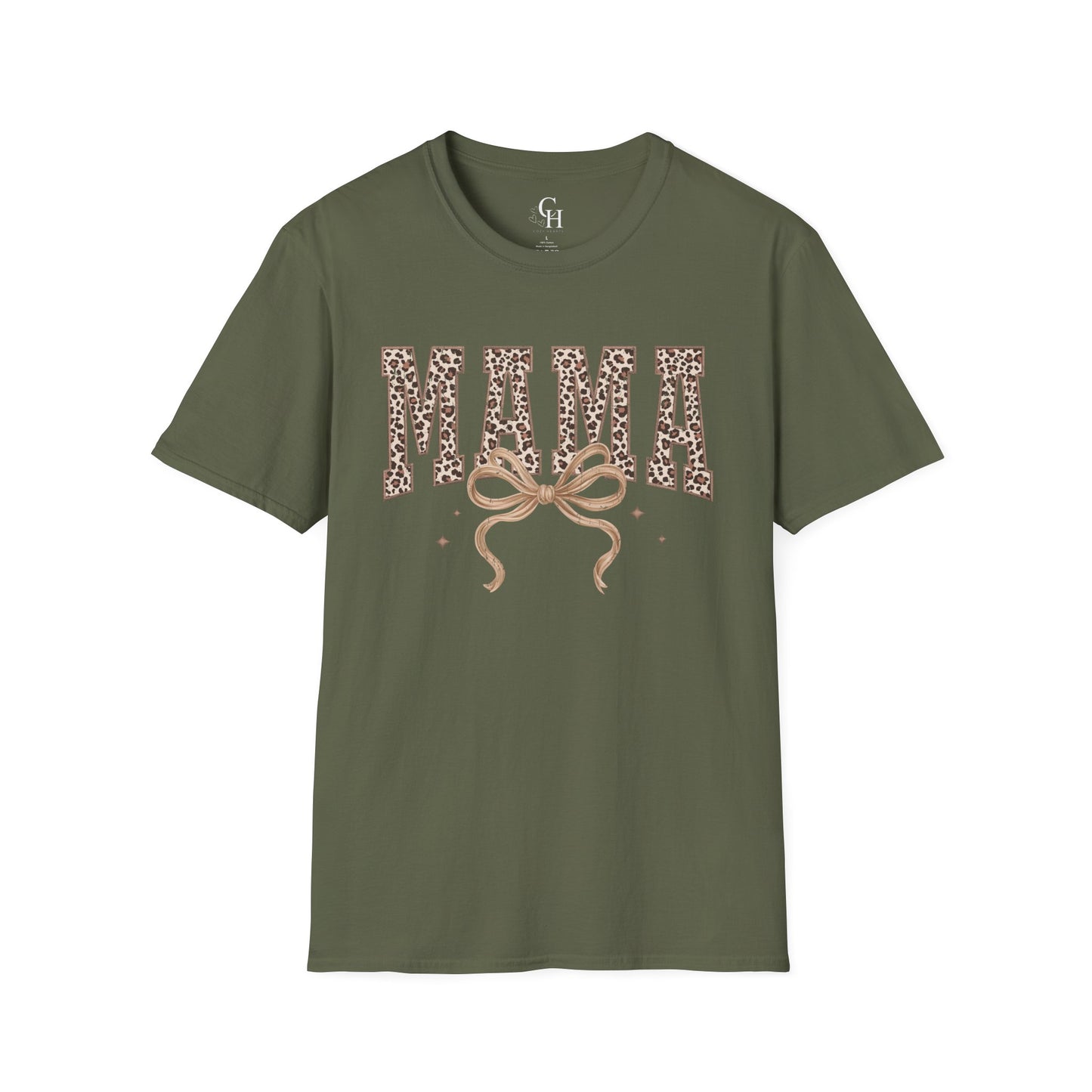 Mama Leopard Print T-Shirt — Graphic 'MAMA' Tee for Moms, Mother's Day Gift