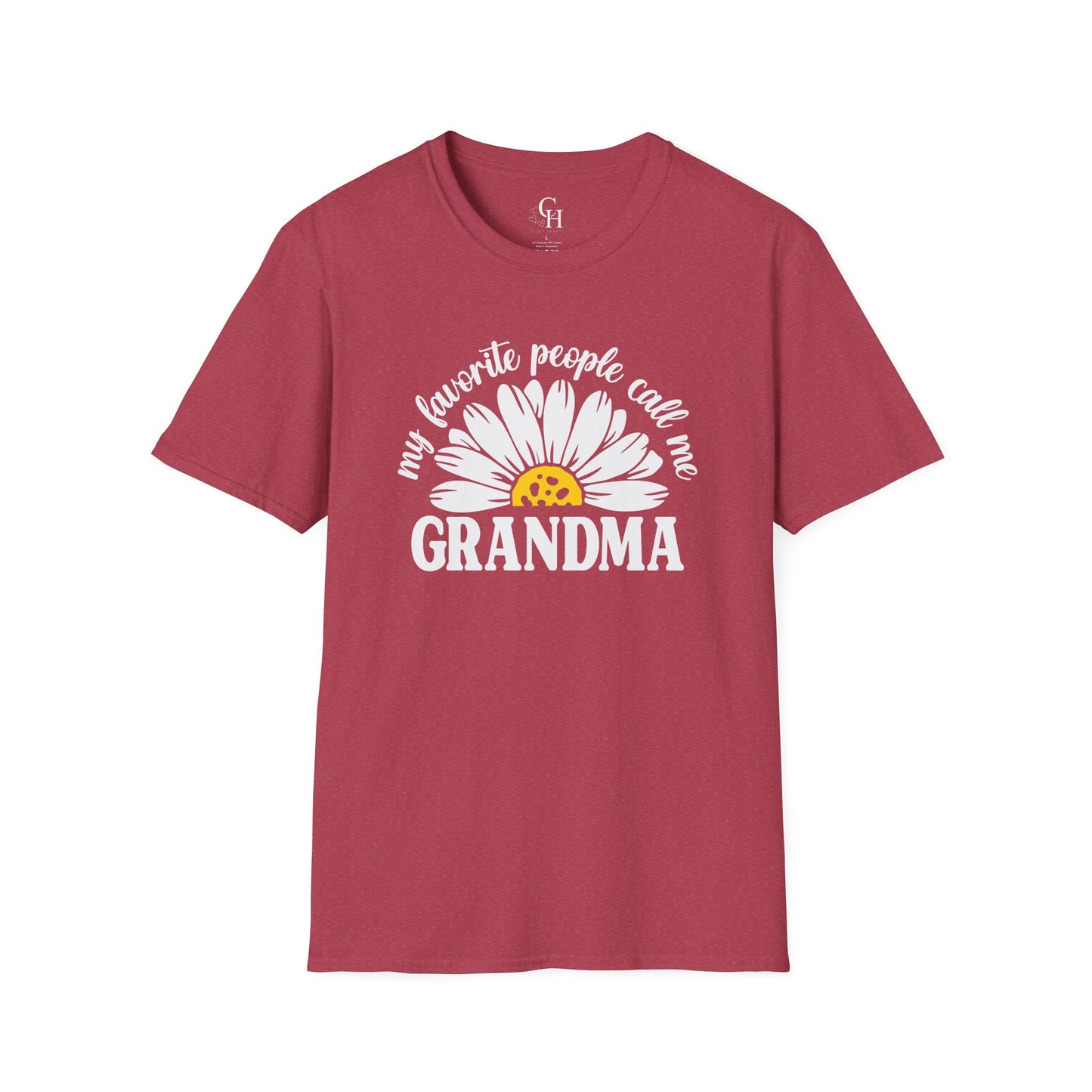 Grandma Daisy T-Shirt – “My Favorite People Call Me Grandma” Cute Floral Tee