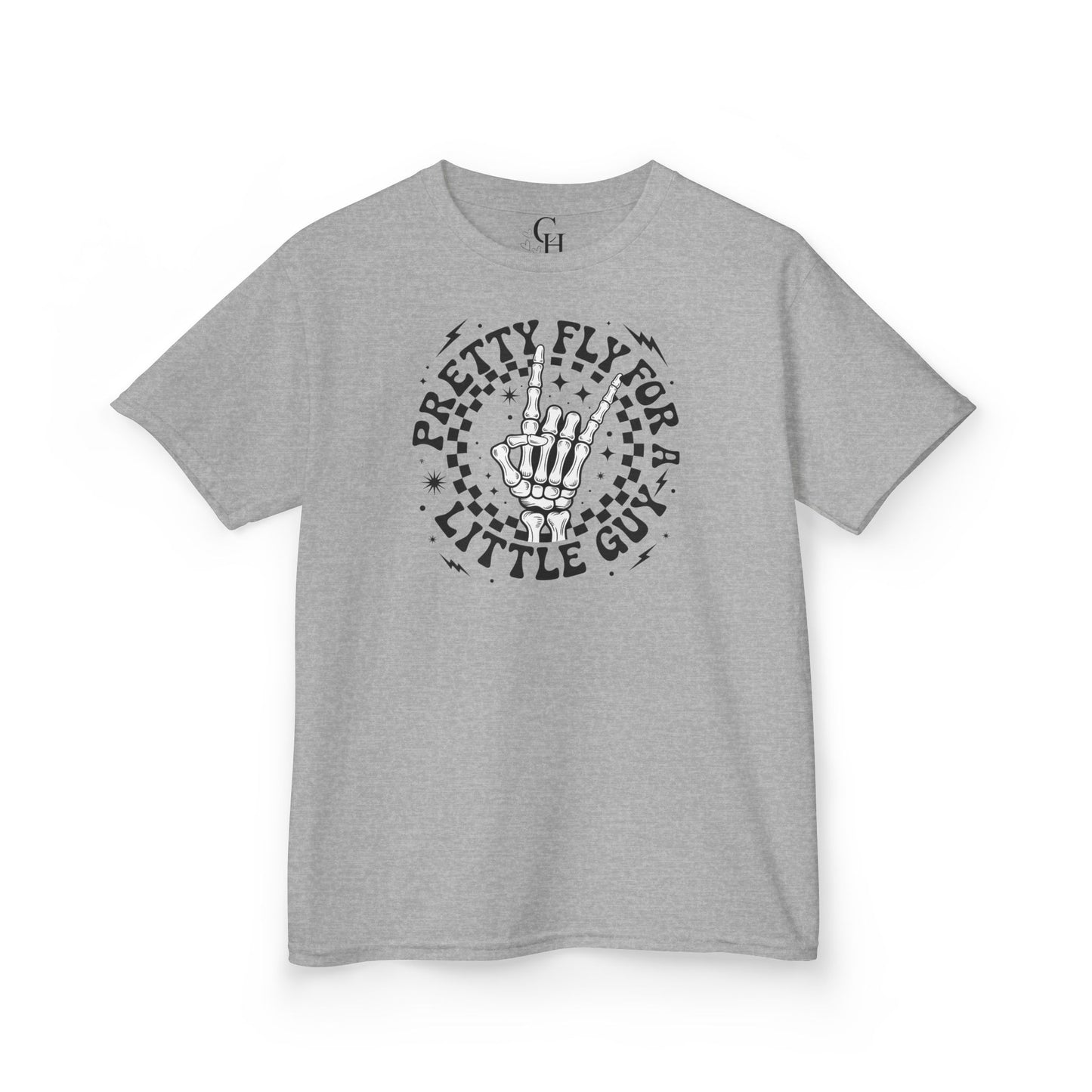 Kids T‑Shirt — "Pretty Fly for a Little Girl" Retro Skull Graphic
