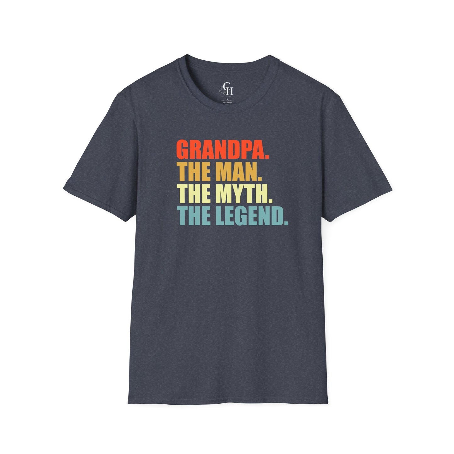 Grandpa The Man The Myth The Legend T-Shirt — Retro Men's Grandpa Gift