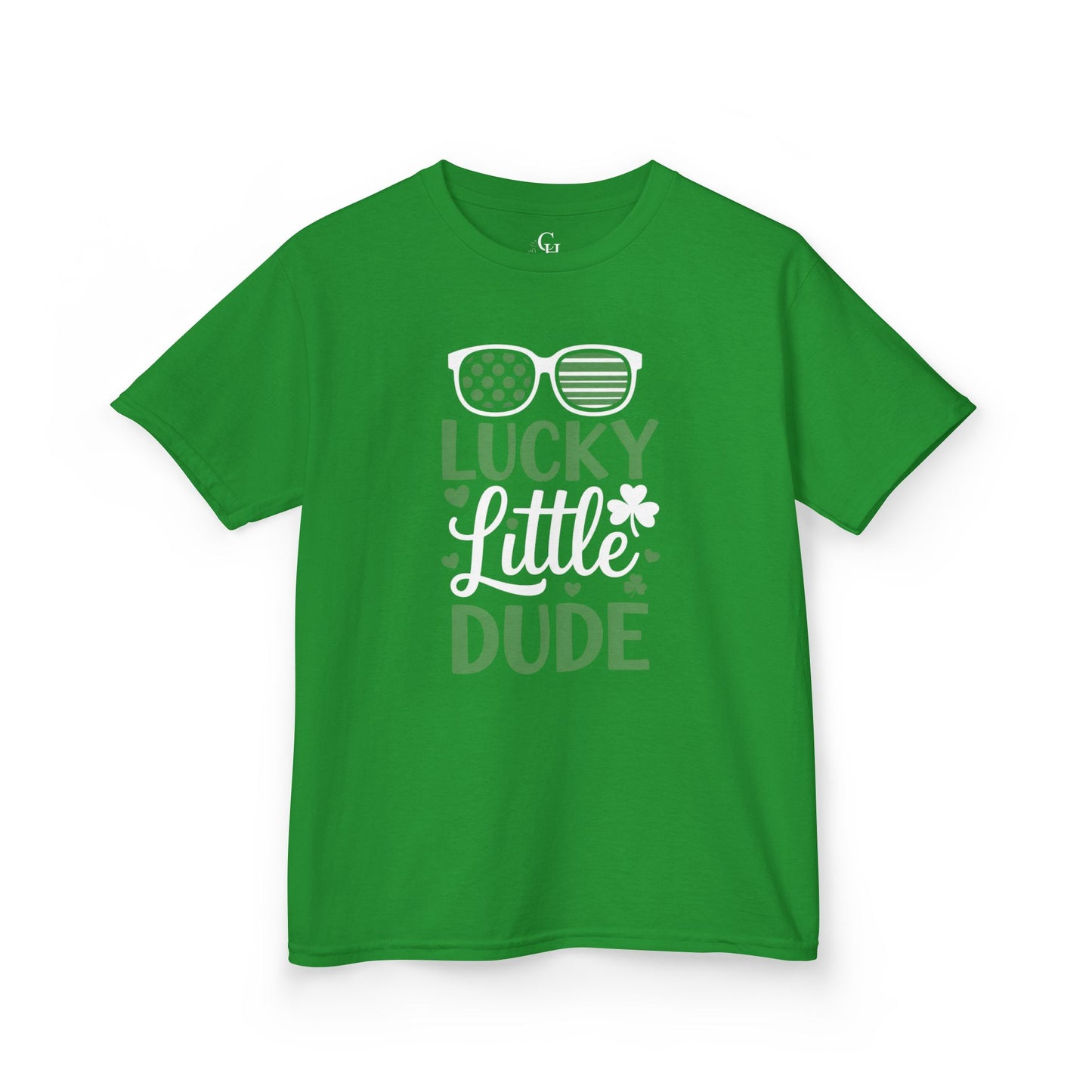 Lucky Little Dude Kids Tee — St. Patrick's Day Shamrock Sunglasses Shirt