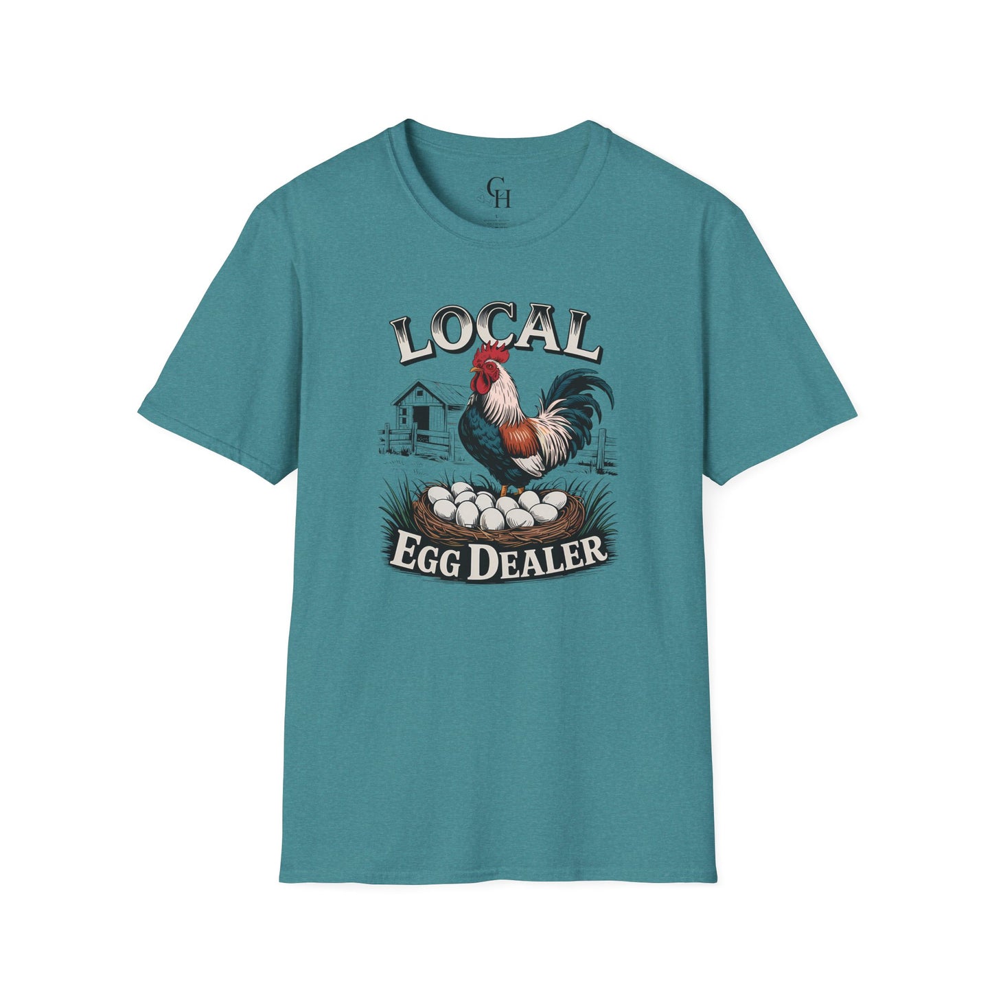 Local Egg Dealer T-Shirt – Funny Rooster Farm Tee