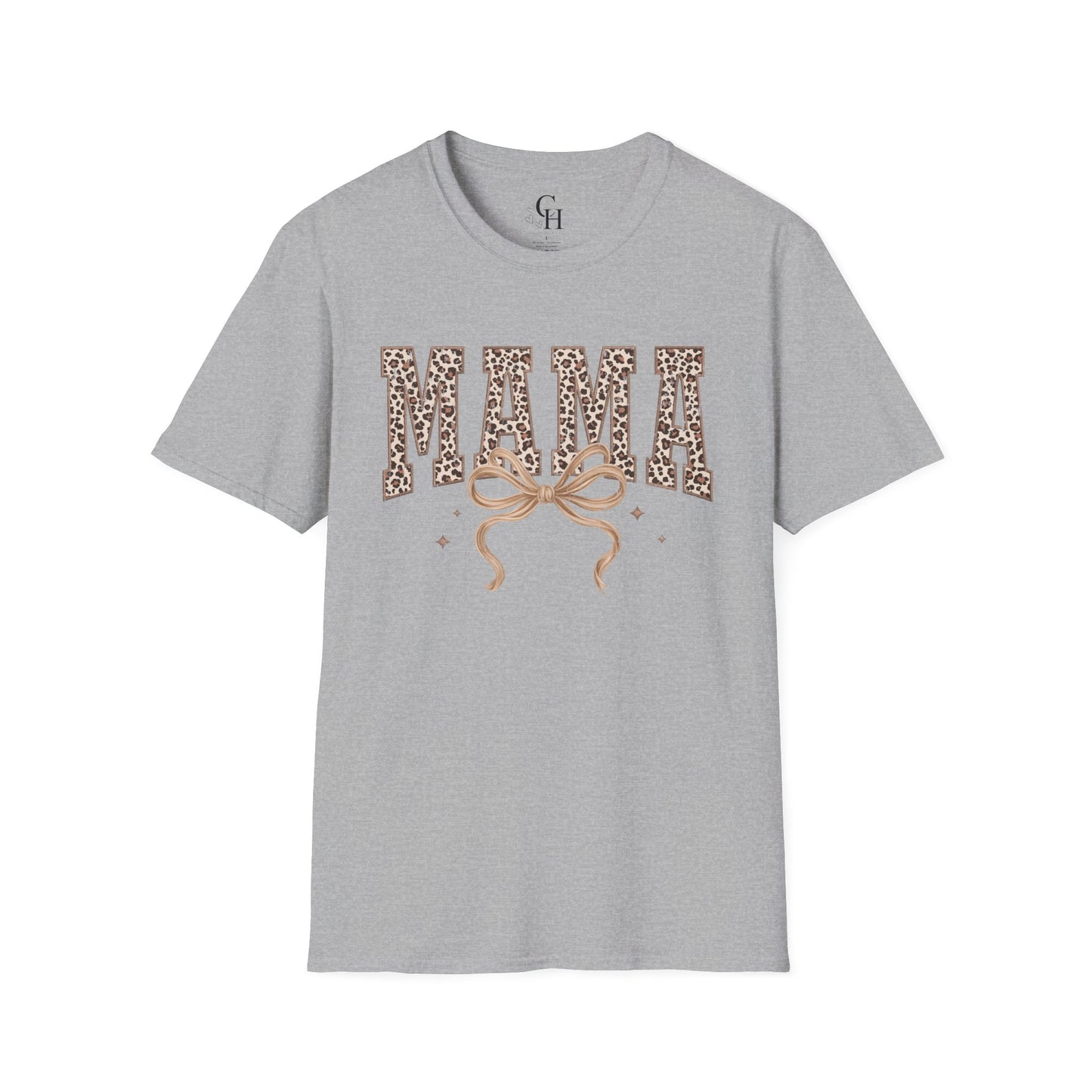 Mama Leopard Print T-Shirt — Graphic 'MAMA' Tee for Moms, Mother's Day Gift