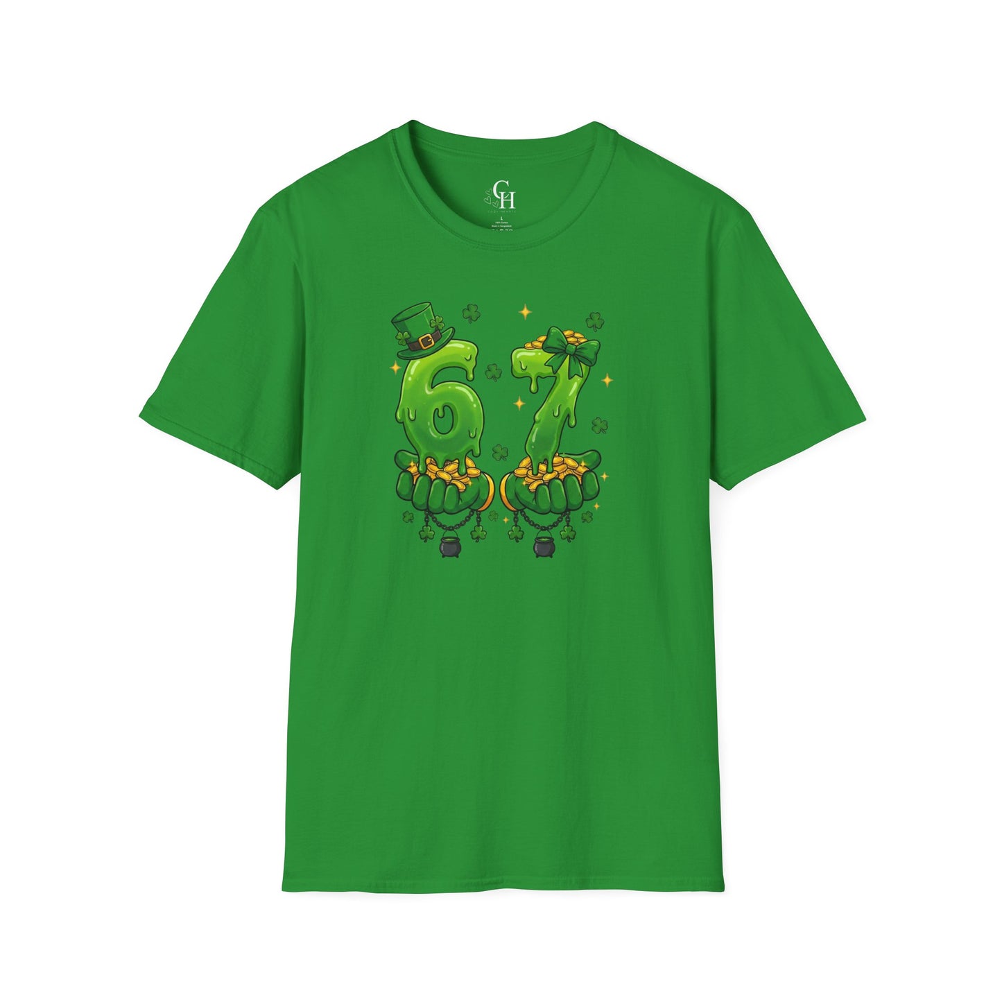 St. Patrick's Day 67 Shamrock Number T-Shirt — Lucky 67 Irish Parade Tee