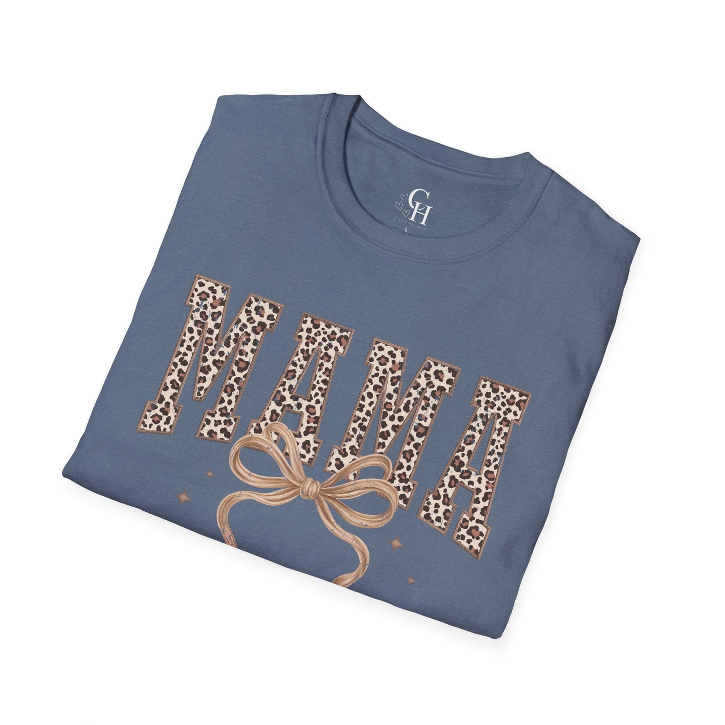 Mama Leopard Print T-Shirt — Graphic 'MAMA' Tee for Moms, Mother's Day Gift