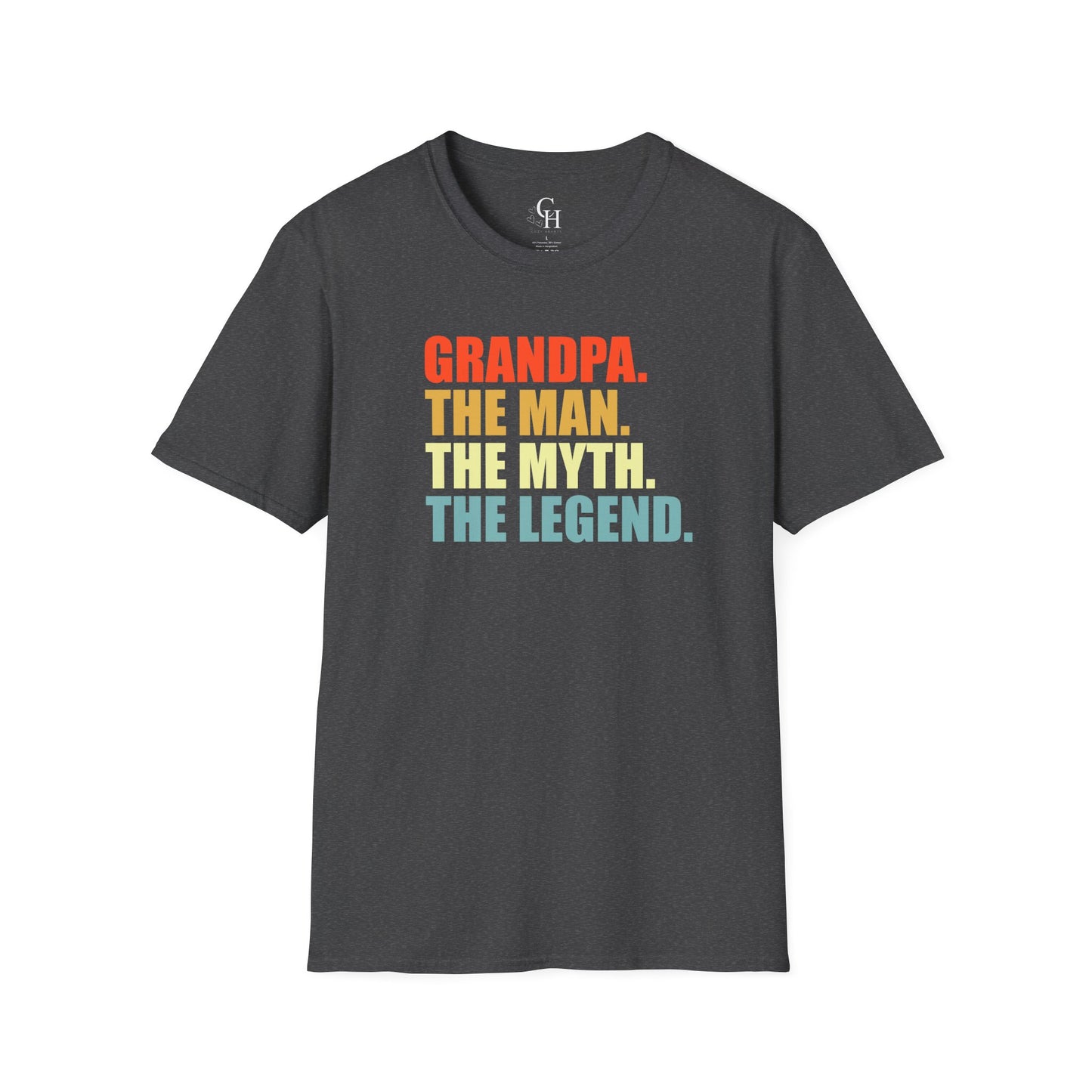 Grandpa The Man The Myth The Legend T-Shirt — Retro Men's Grandpa Gift