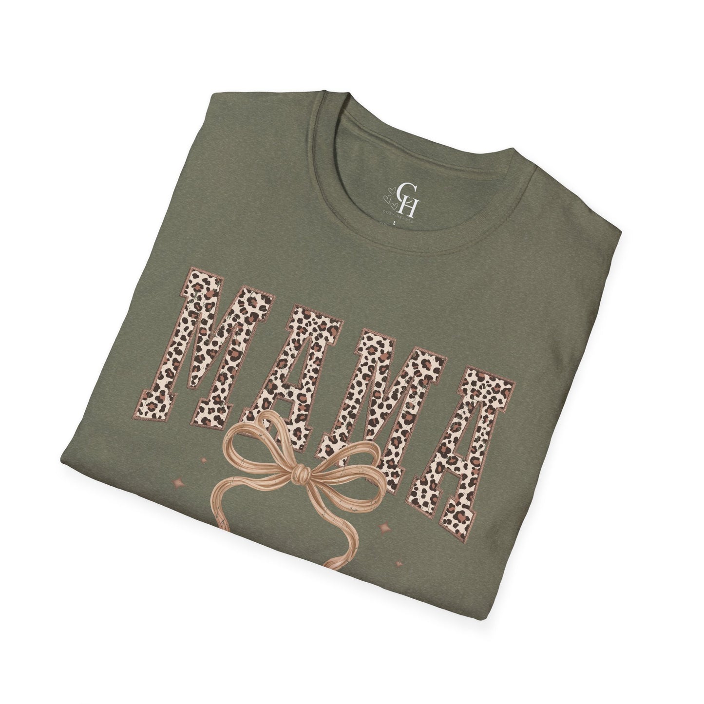 Mama Leopard Print T-Shirt — Graphic 'MAMA' Tee for Moms, Mother's Day Gift