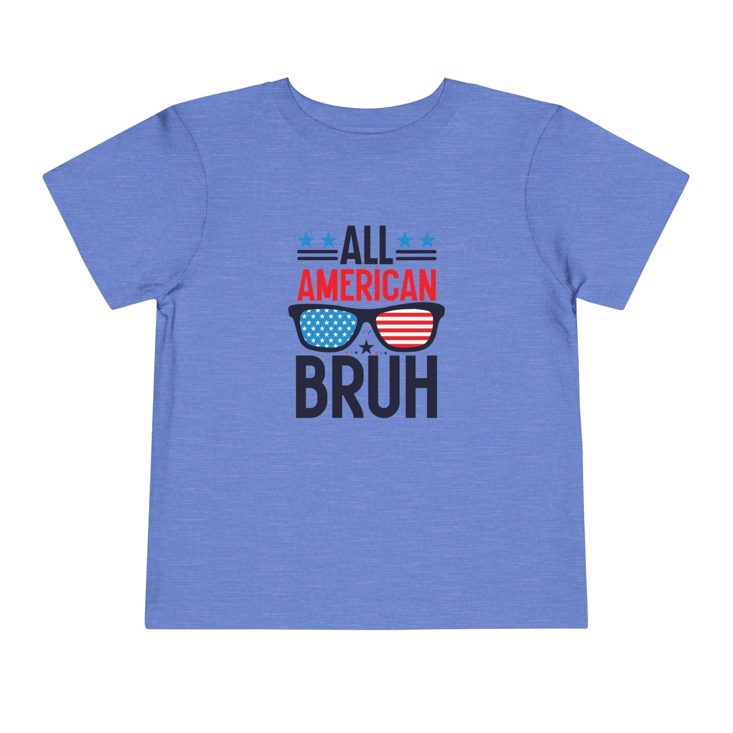 All American Bruh Toddler Tee – Patriotic 4th of July Baby Shirt