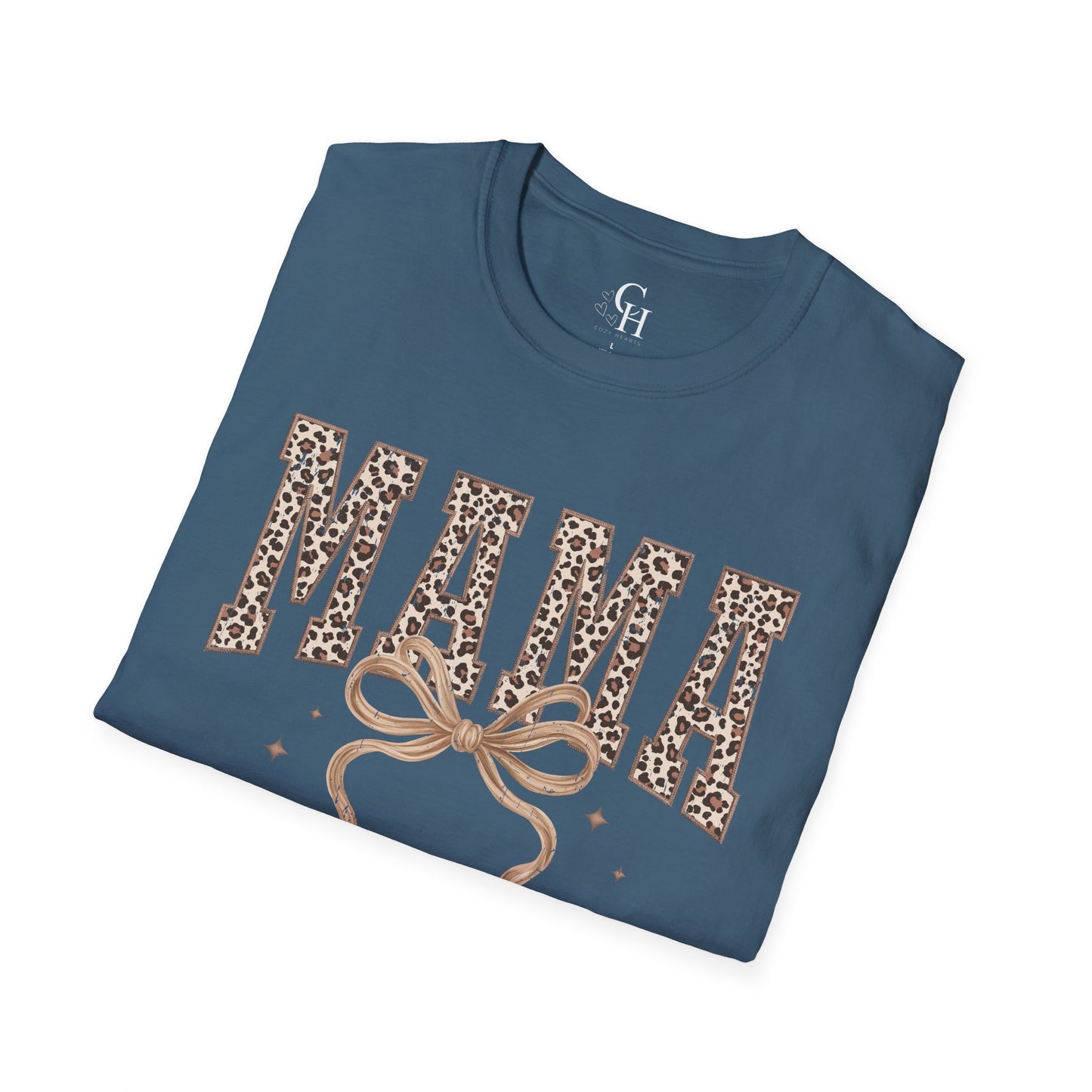 Mama Leopard Print T-Shirt — Graphic 'MAMA' Tee for Moms, Mother's Day Gift