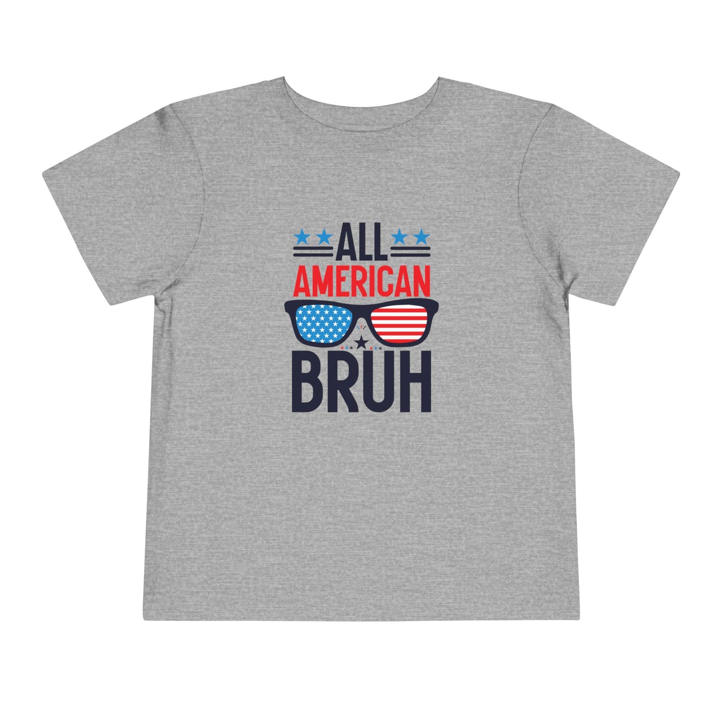 All American Bruh Toddler Tee – Patriotic 4th of July Baby Shirt