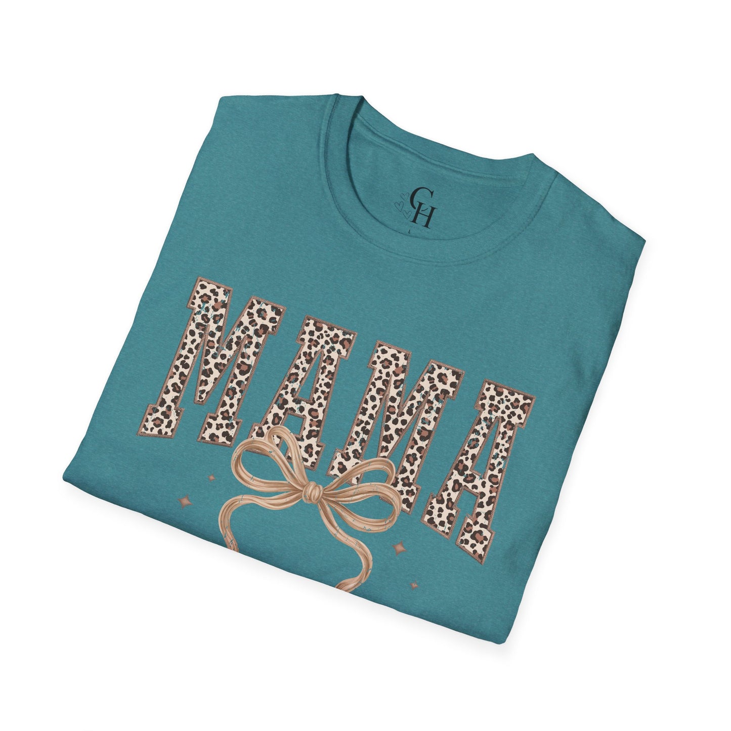 Mama Leopard Print T-Shirt — Graphic 'MAMA' Tee for Moms, Mother's Day Gift
