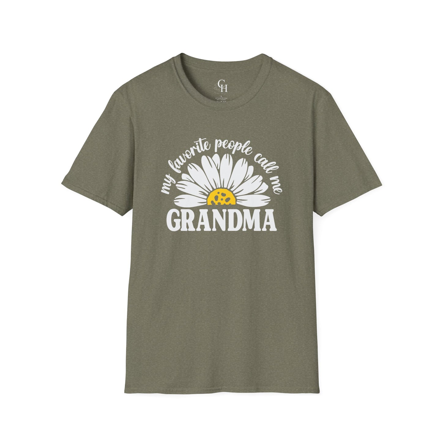 Grandma Daisy T-Shirt – “My Favorite People Call Me Grandma” Cute Floral Tee