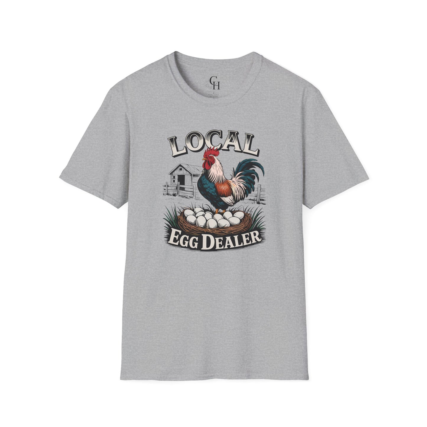 Local Egg Dealer T-Shirt – Funny Rooster Farm Tee