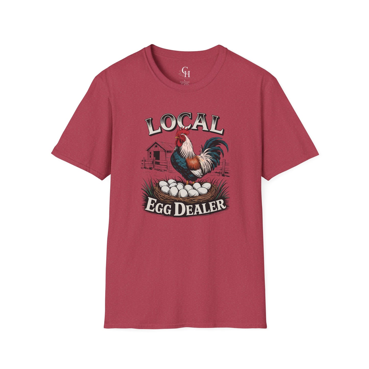 Local Egg Dealer T-Shirt – Funny Rooster Farm Tee
