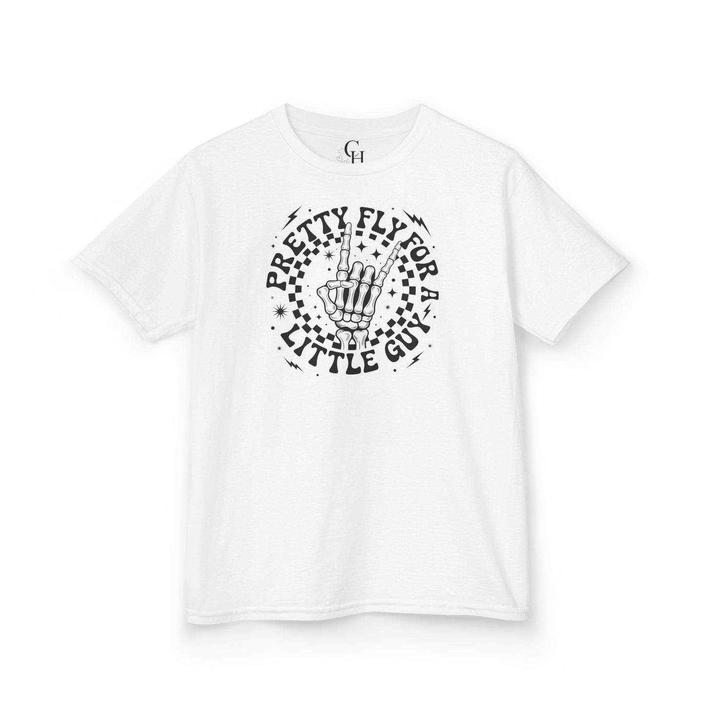 Kids T‑Shirt — "Pretty Fly for a Little Girl" Retro Skull Graphic