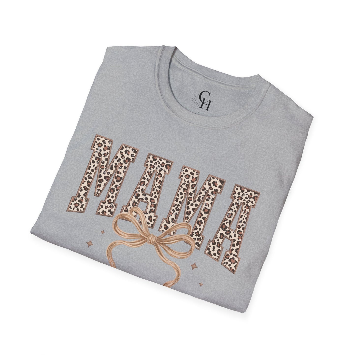 Mama Leopard Print T-Shirt — Graphic 'MAMA' Tee for Moms, Mother's Day Gift