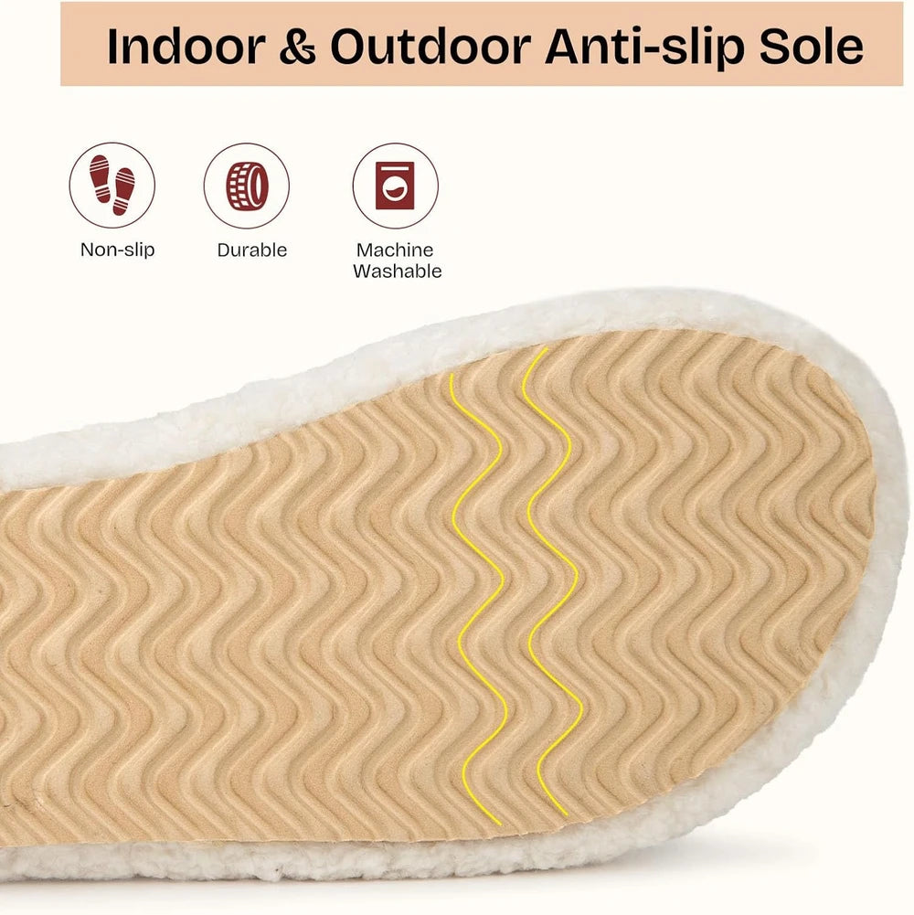 Fuzzy Open-Toe House Slippers