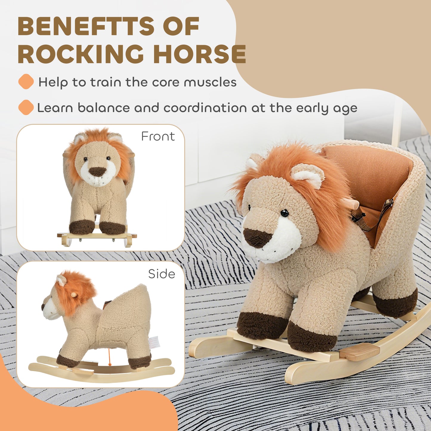 Baby Rocking Horse Lion with Sound