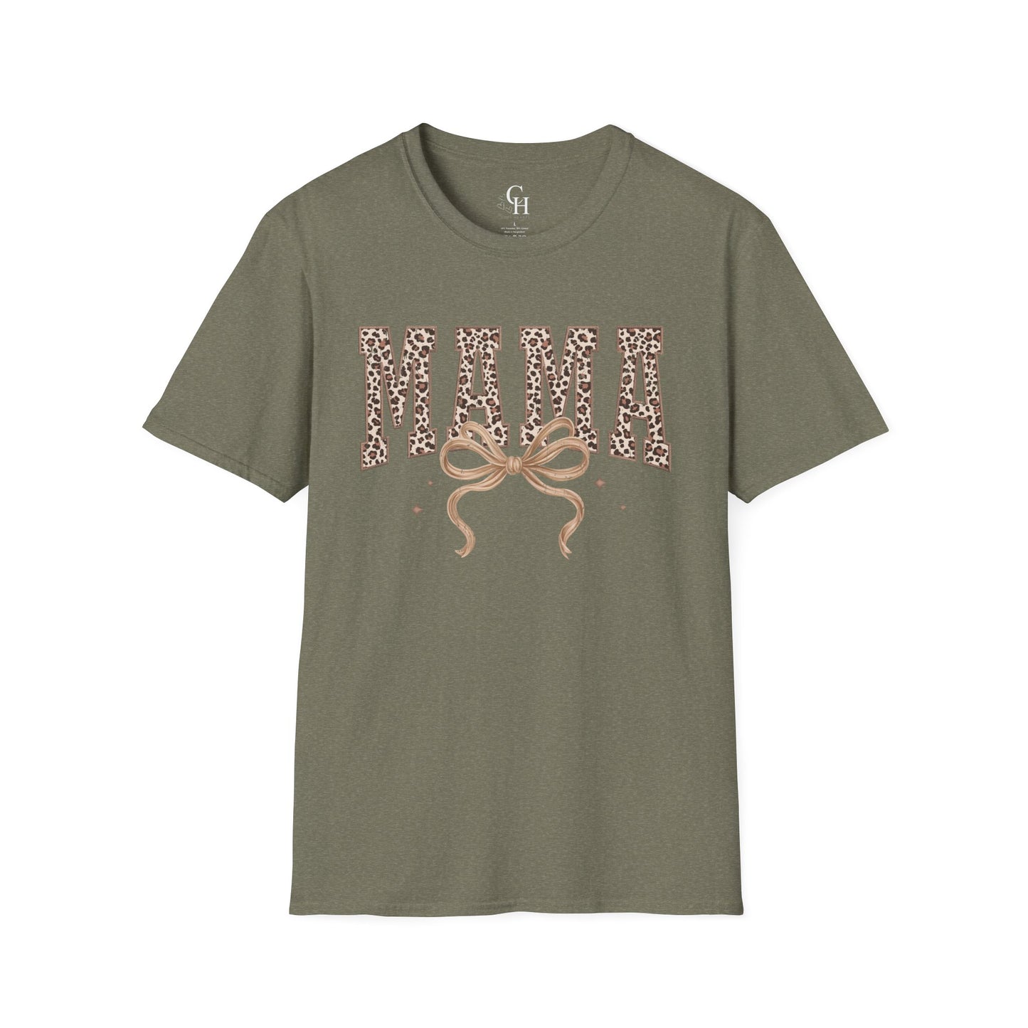 Mama Leopard Print T-Shirt — Graphic 'MAMA' Tee for Moms, Mother's Day Gift