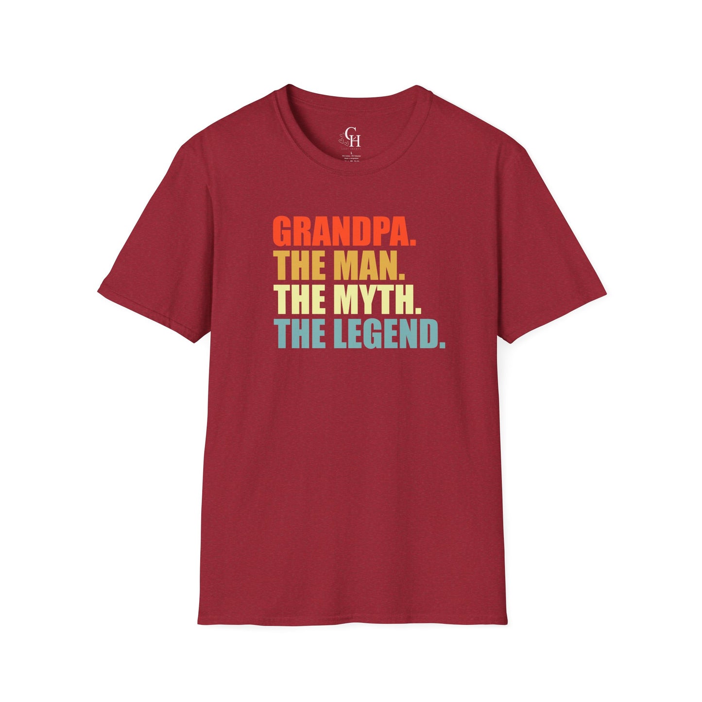 Grandpa The Man The Myth The Legend T-Shirt — Retro Men's Grandpa Gift