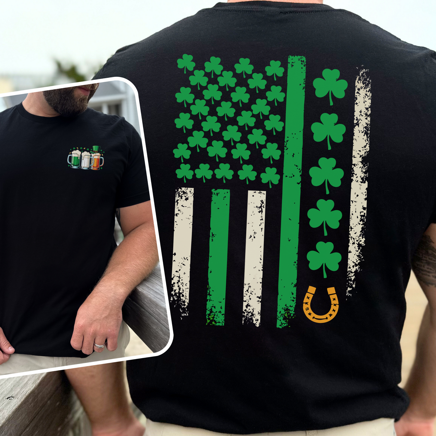 St. Patrick's Day Shamrock Flag T-Shirt