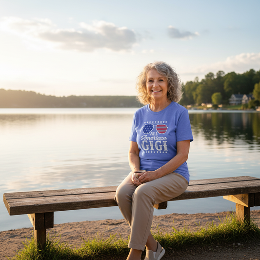 All American Gigi T-Shirt – Patriotic Grandma Tee
