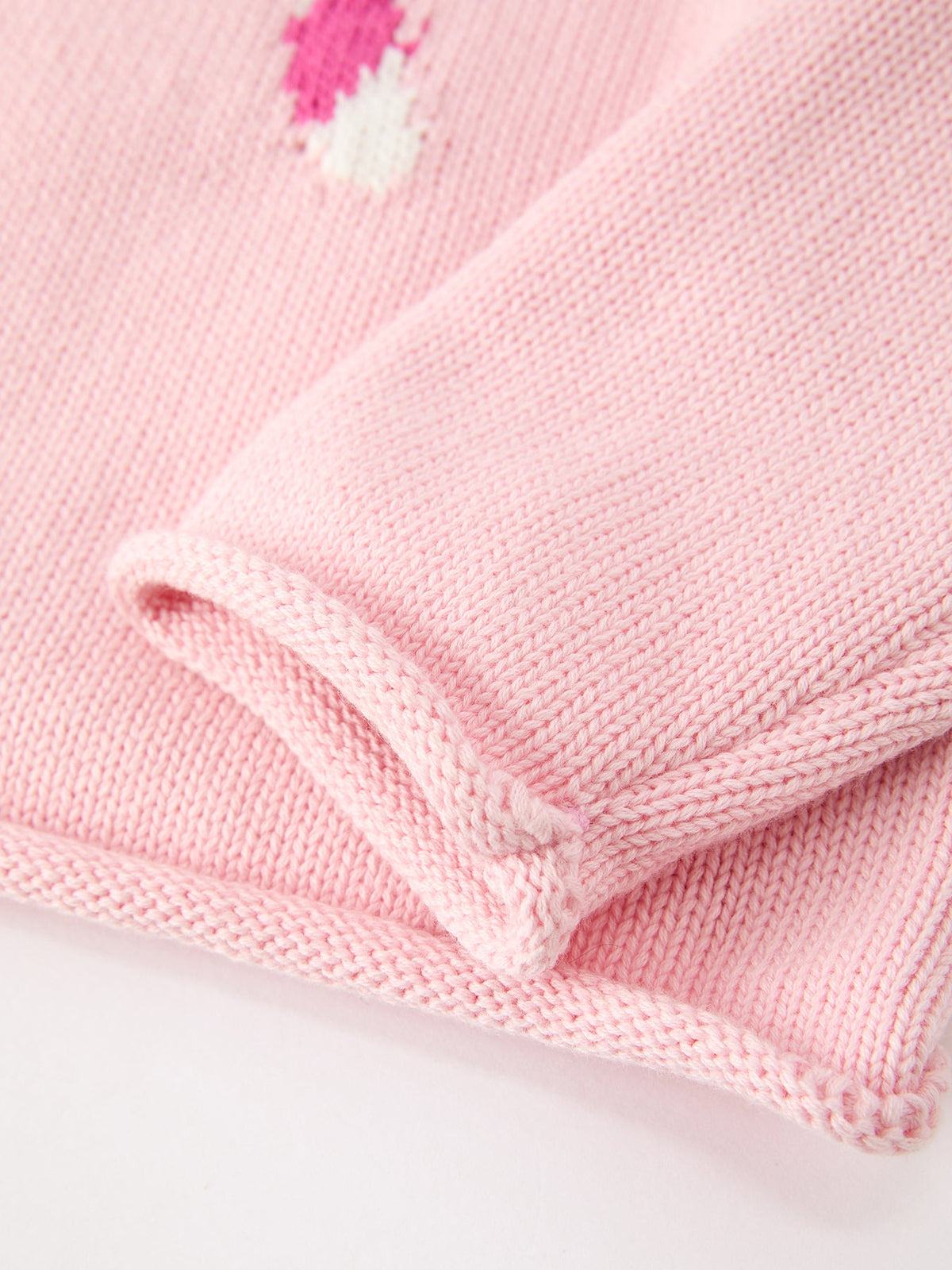 Christmas Candy Cane Bow Knit Girls Sweater
