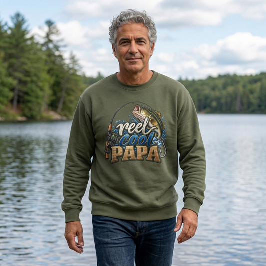 Reel Cool Papa Fishing Sweatshirt