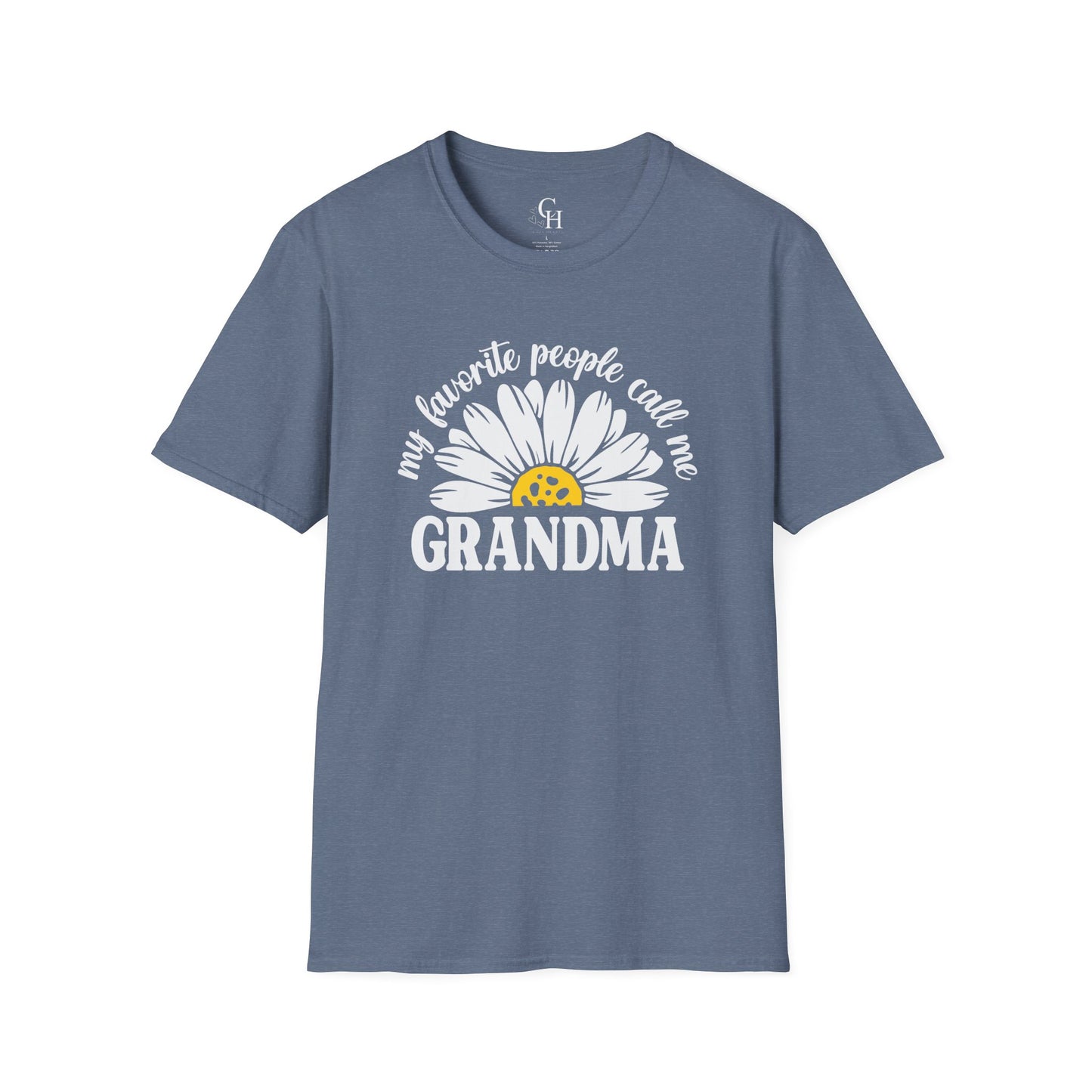 Grandma Daisy T-Shirt – “My Favorite People Call Me Grandma” Cute Floral Tee