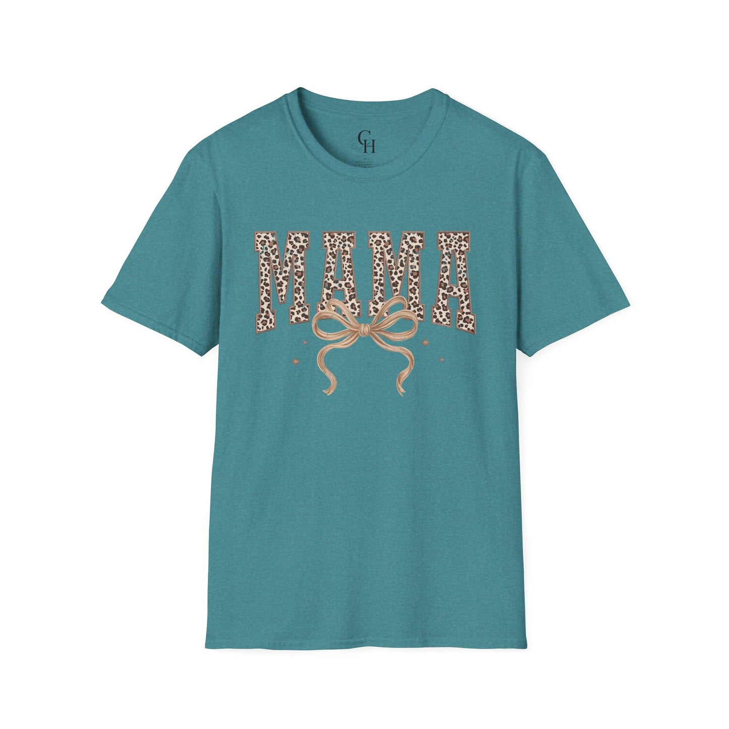 Mama Leopard Print T-Shirt — Graphic 'MAMA' Tee for Moms, Mother's Day Gift