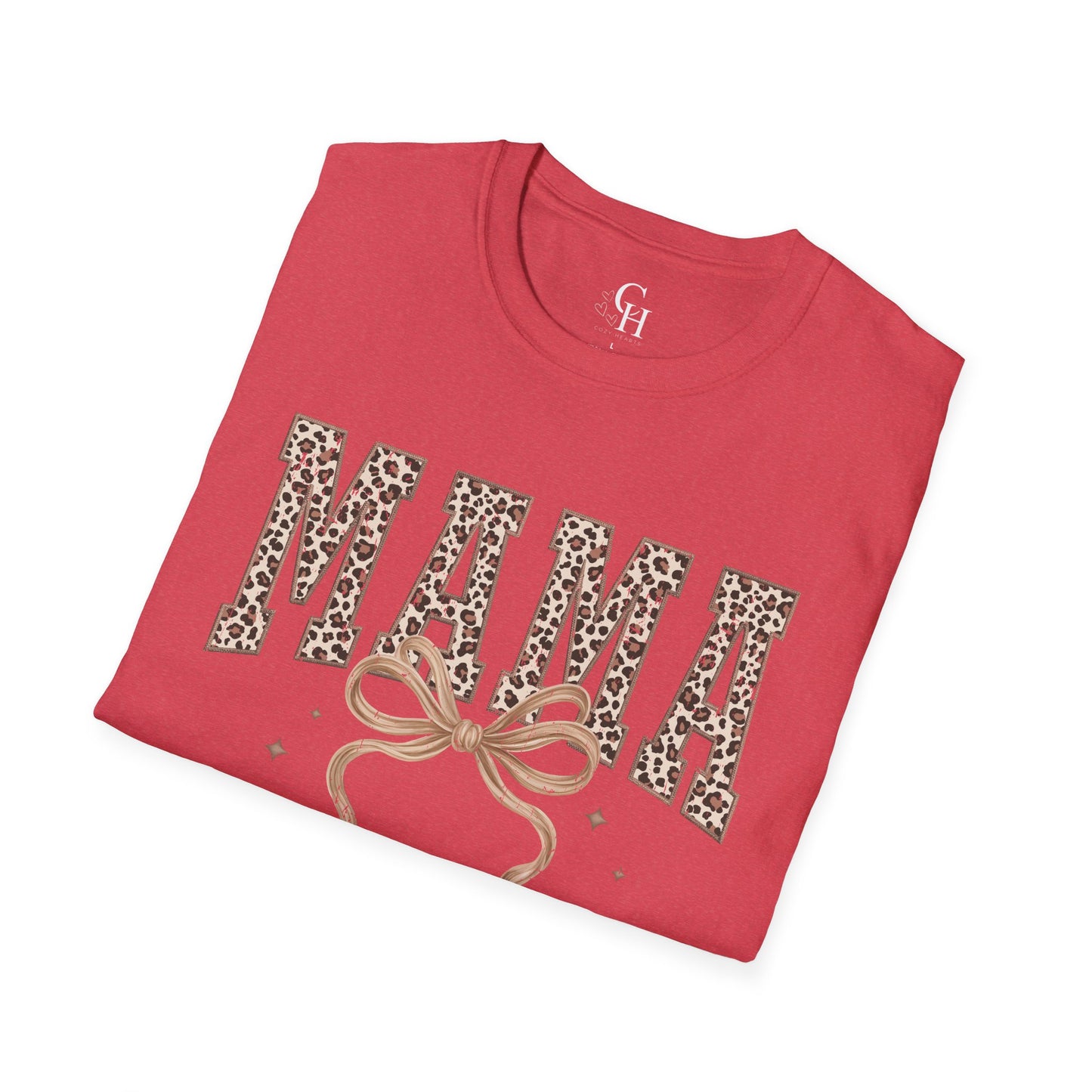 Mama Leopard Print T-Shirt — Graphic 'MAMA' Tee for Moms, Mother's Day Gift