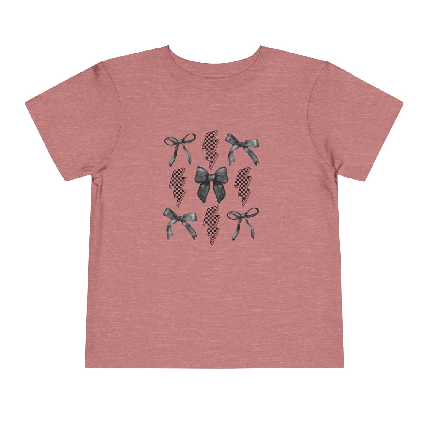 Toddler Tee — Polka Dot Lightning & Bow Graphic