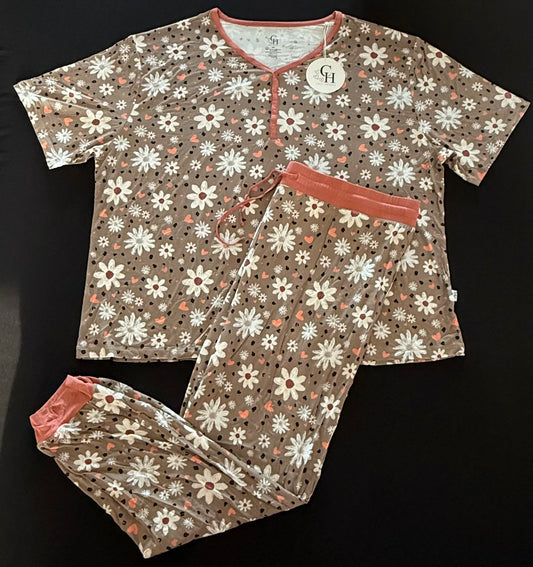 Women’s Cozy Flowers 2Pc Set