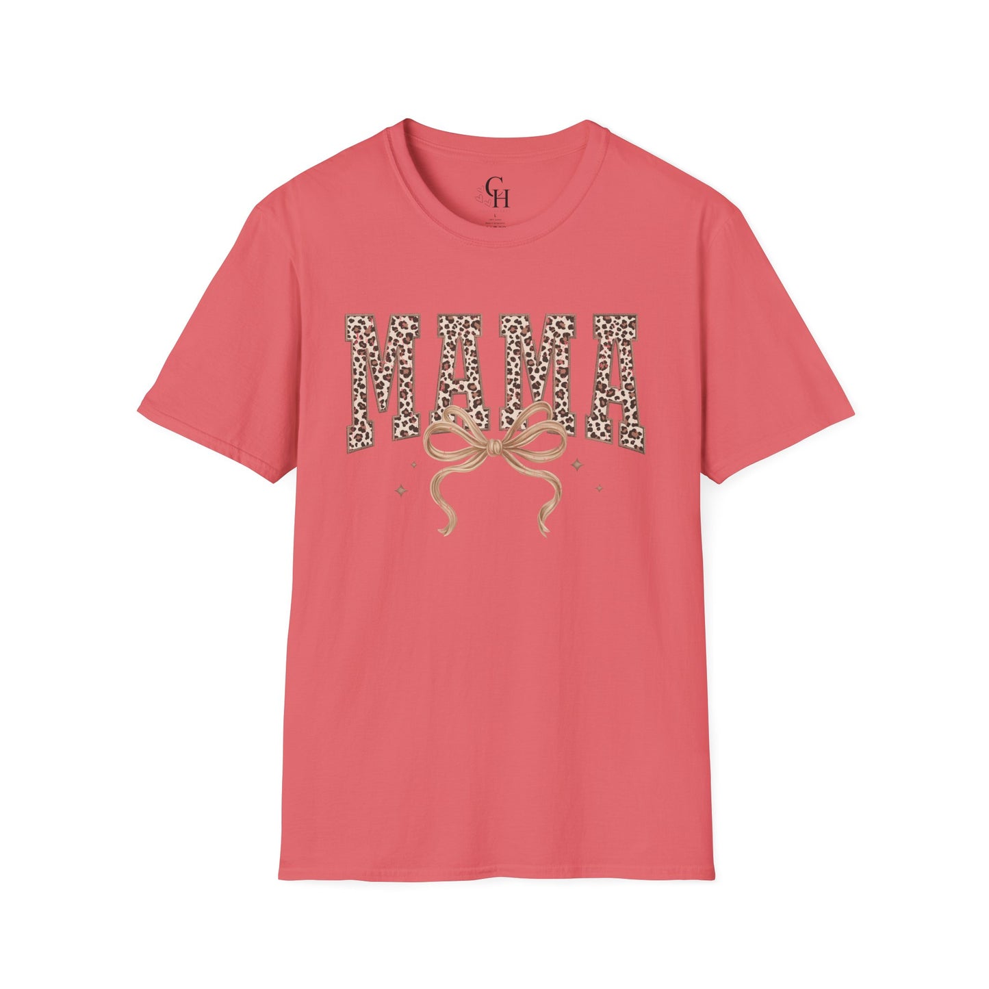 Mama Leopard Print T-Shirt — Graphic 'MAMA' Tee for Moms, Mother's Day Gift