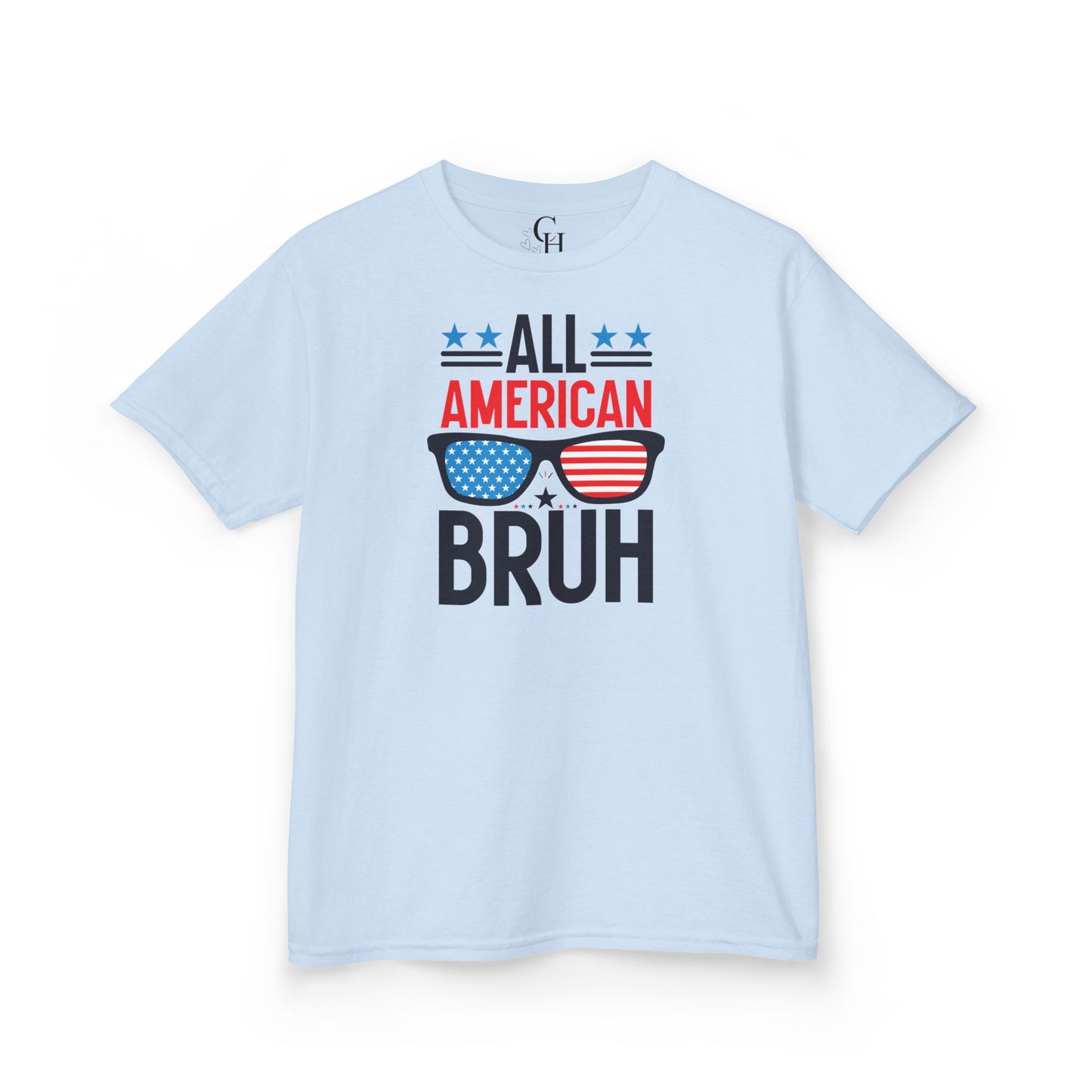 All American Bruh Kids T-Shirt — Patriotic 4th of July Tee