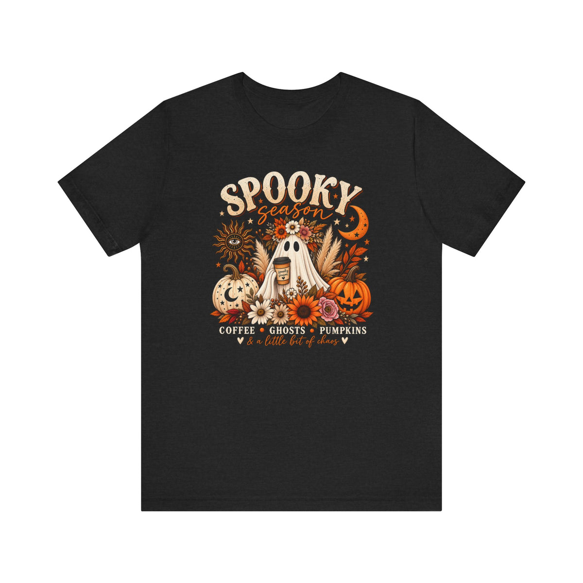 Spooky Ghost & Pumpkins T-shirt | Halloween Fall Vibes