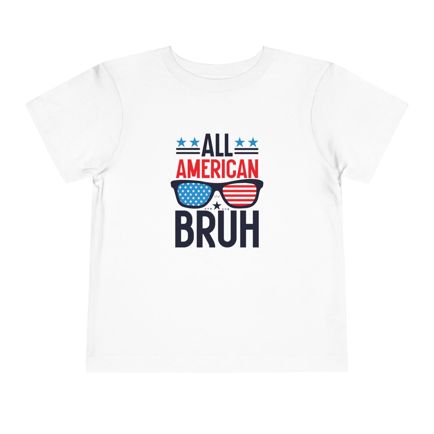 All American Bruh Toddler Tee – Patriotic 4th of July Baby Shirt