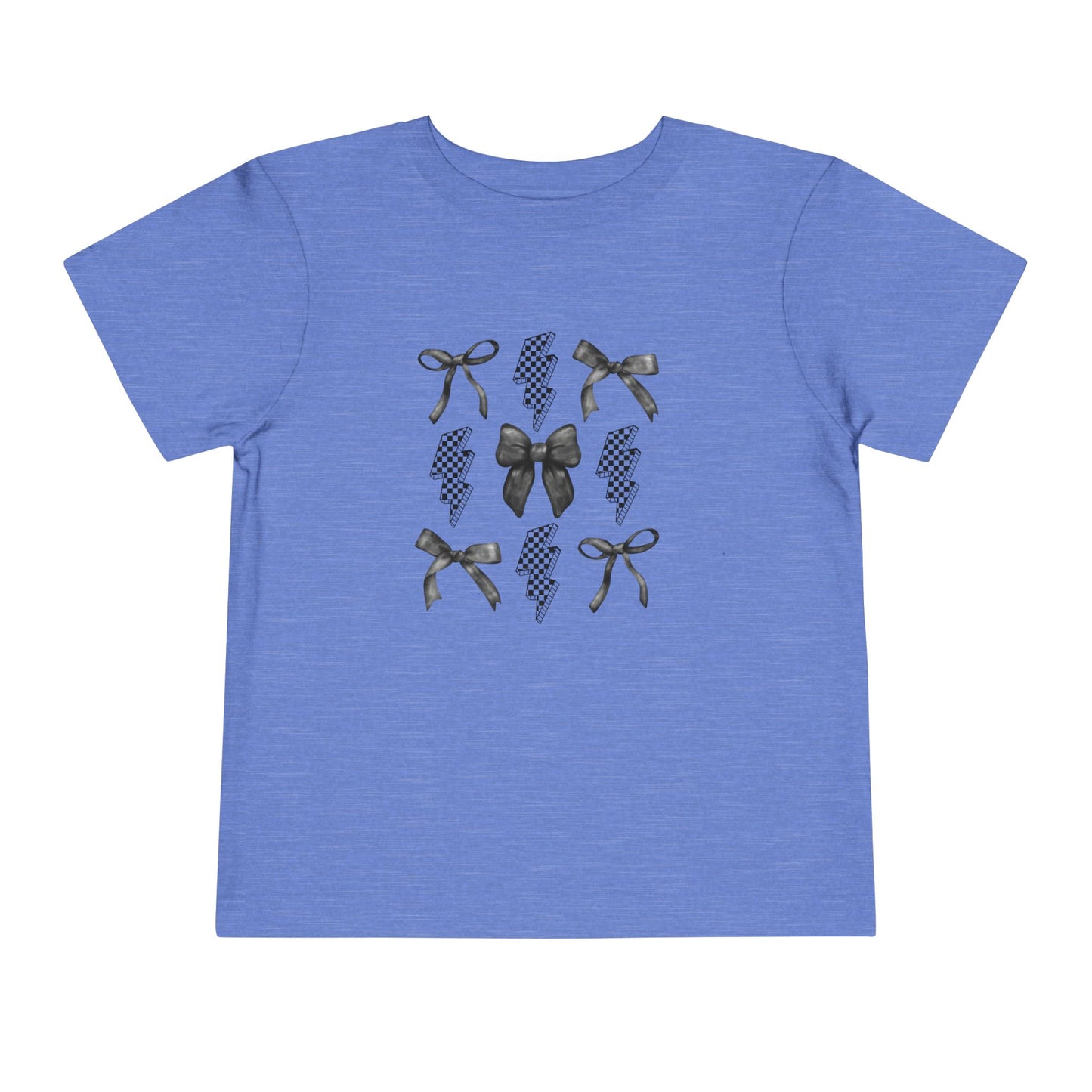 Toddler Tee — Polka Dot Lightning & Bow Graphic