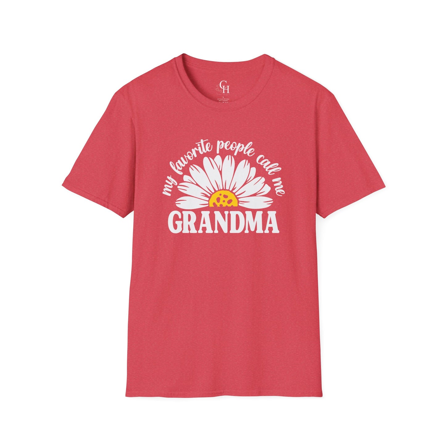 Grandma Daisy T-Shirt – “My Favorite People Call Me Grandma” Cute Floral Tee