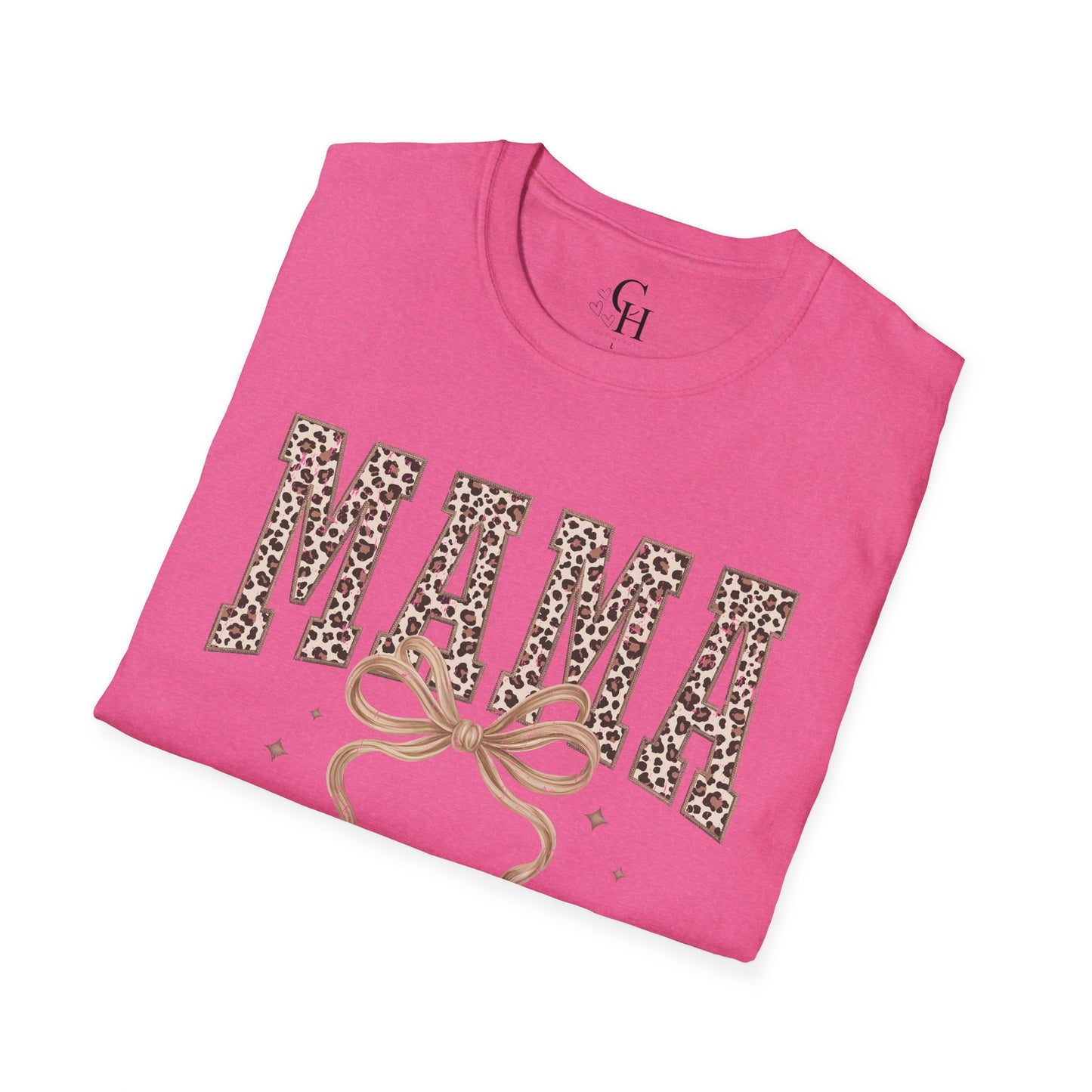 Mama Leopard Print T-Shirt — Graphic 'MAMA' Tee for Moms, Mother's Day Gift