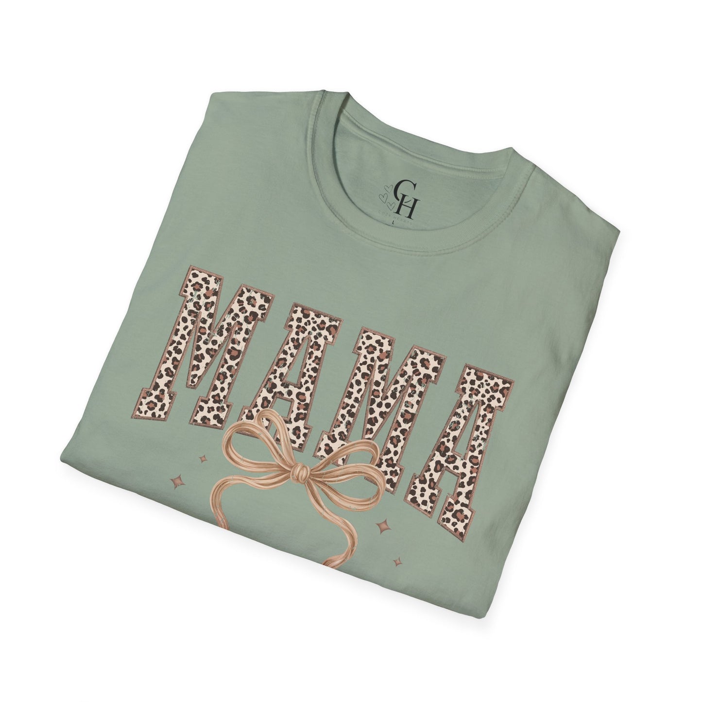 Mama Leopard Print T-Shirt — Graphic 'MAMA' Tee for Moms, Mother's Day Gift