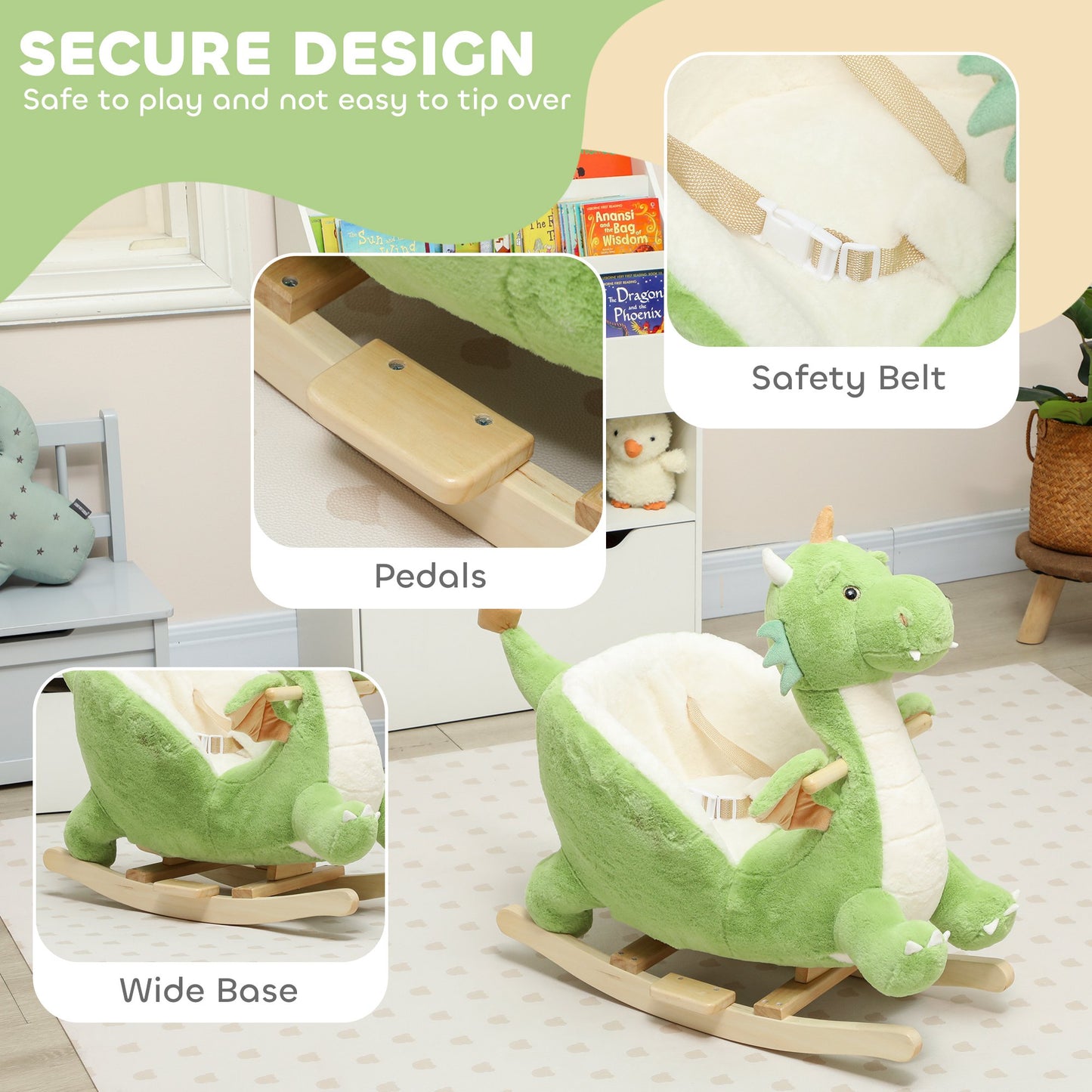 Ride On Dragon Toy with Realistic Dragon Roar