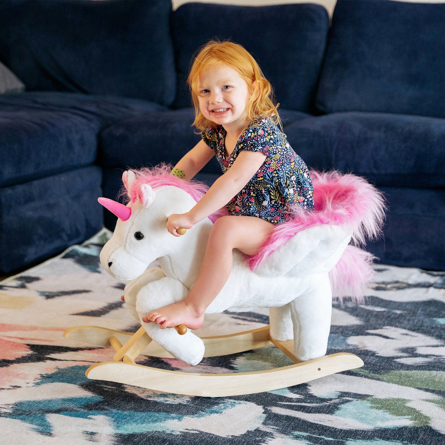 Unicorn Baby Rocking Horse Toy for Kids with Lullaby Song