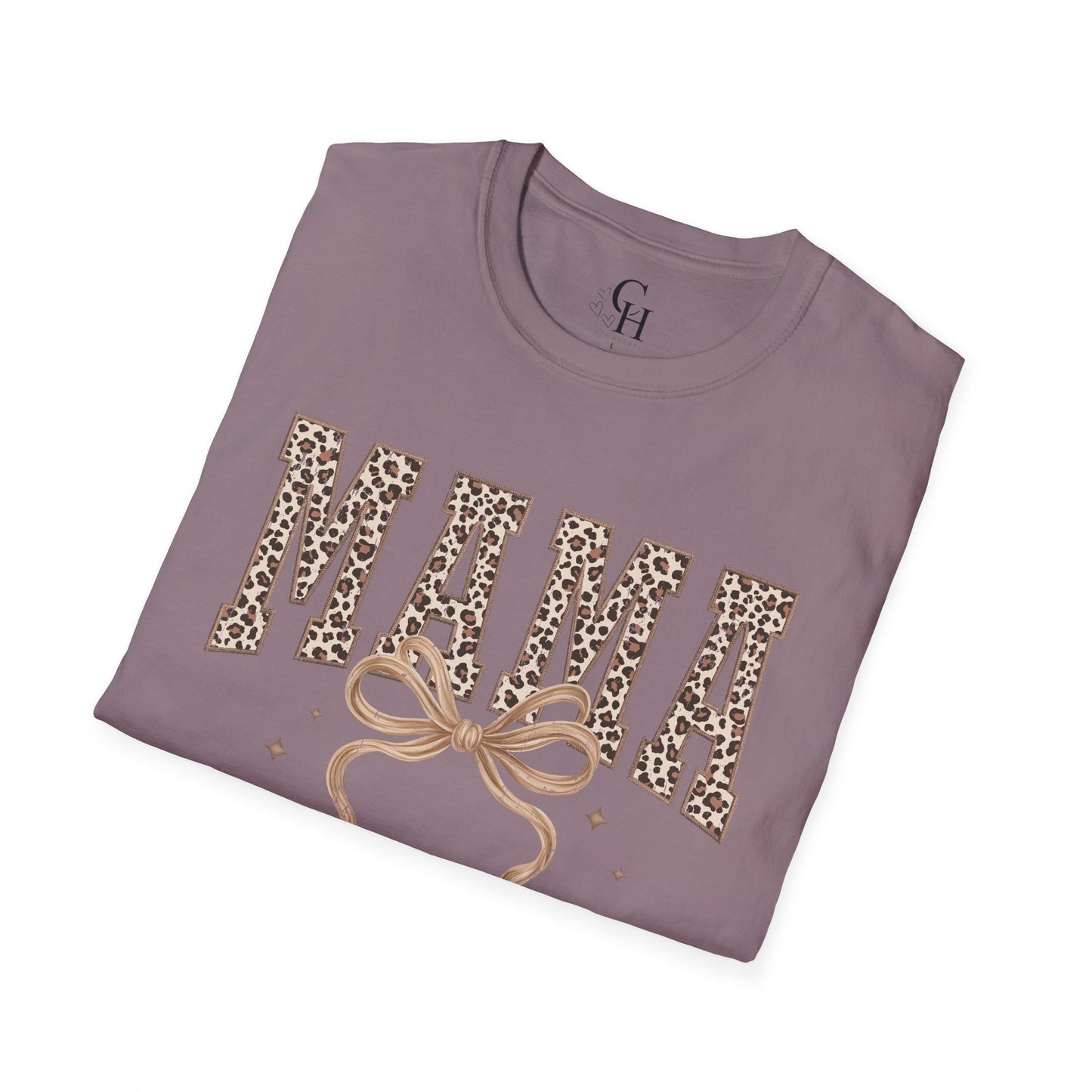 Mama Leopard Print T-Shirt — Graphic 'MAMA' Tee for Moms, Mother's Day Gift