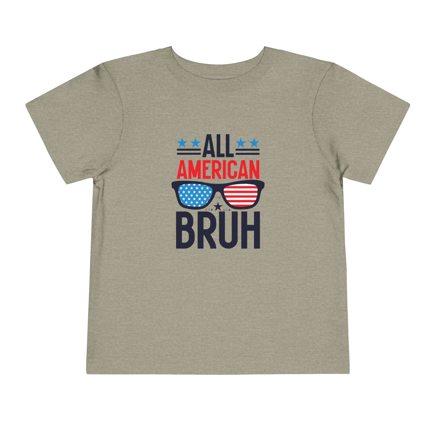 All American Bruh Toddler Tee – Patriotic 4th of July Baby Shirt